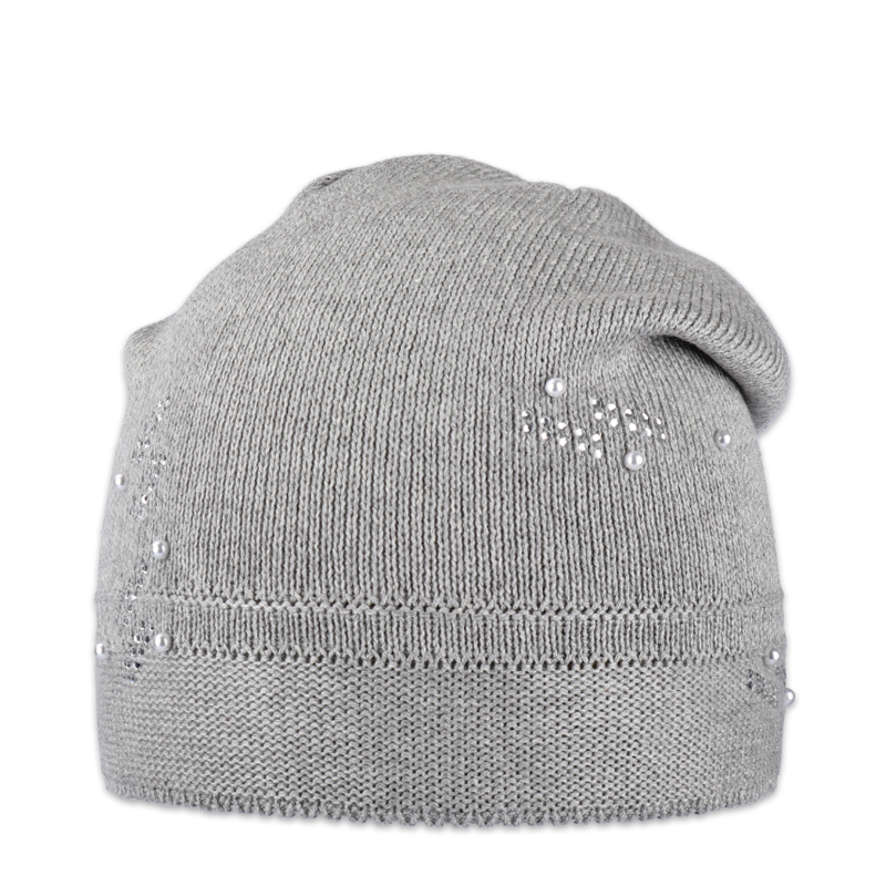 Dámská čepice přepadlá s kamínky