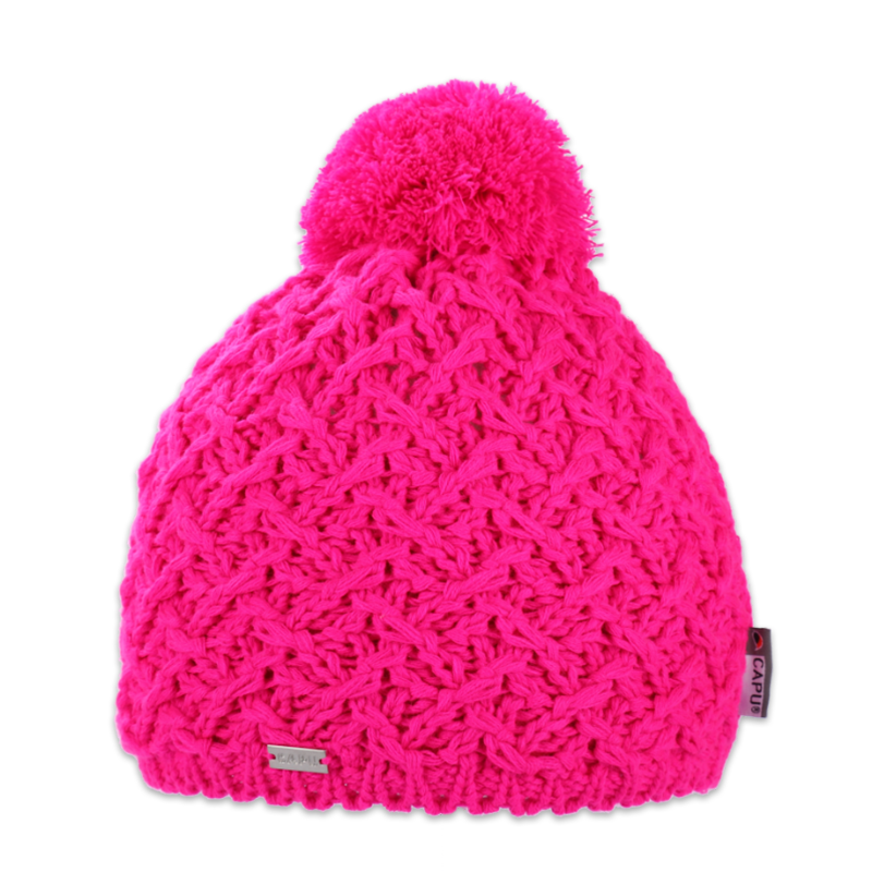 Dámská čepice s akrylovou bambulí 