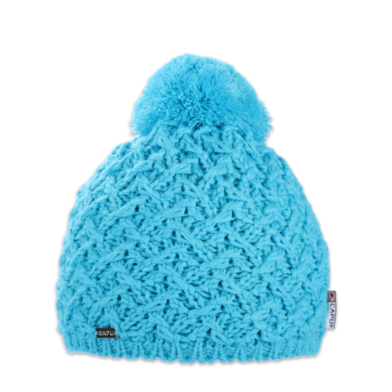 Dámská čepice s akrylovou bambulí 