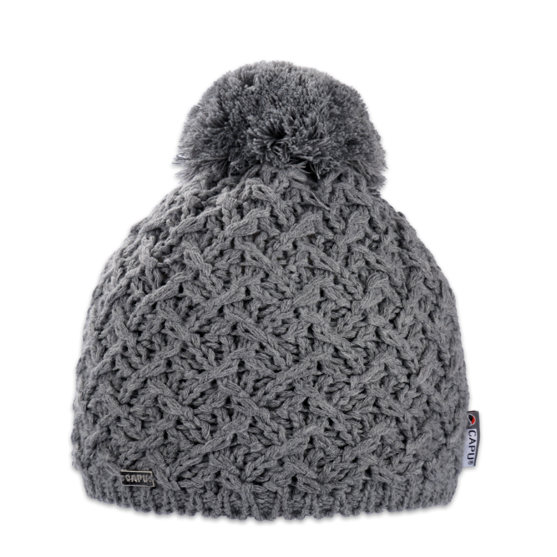 Dámská čepice s akrylovou bambulí 