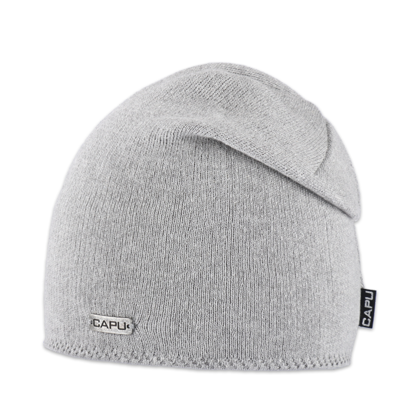 Dámská čepice přepadlá tmavě šedá