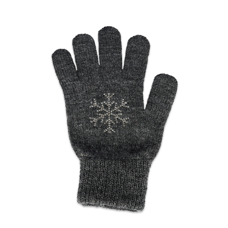 Dámské rukavice s vločkou z kamínků