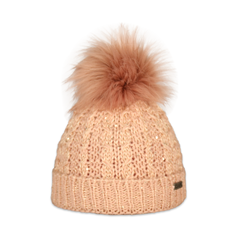 Dětská čepice s kožešinovou bambulí