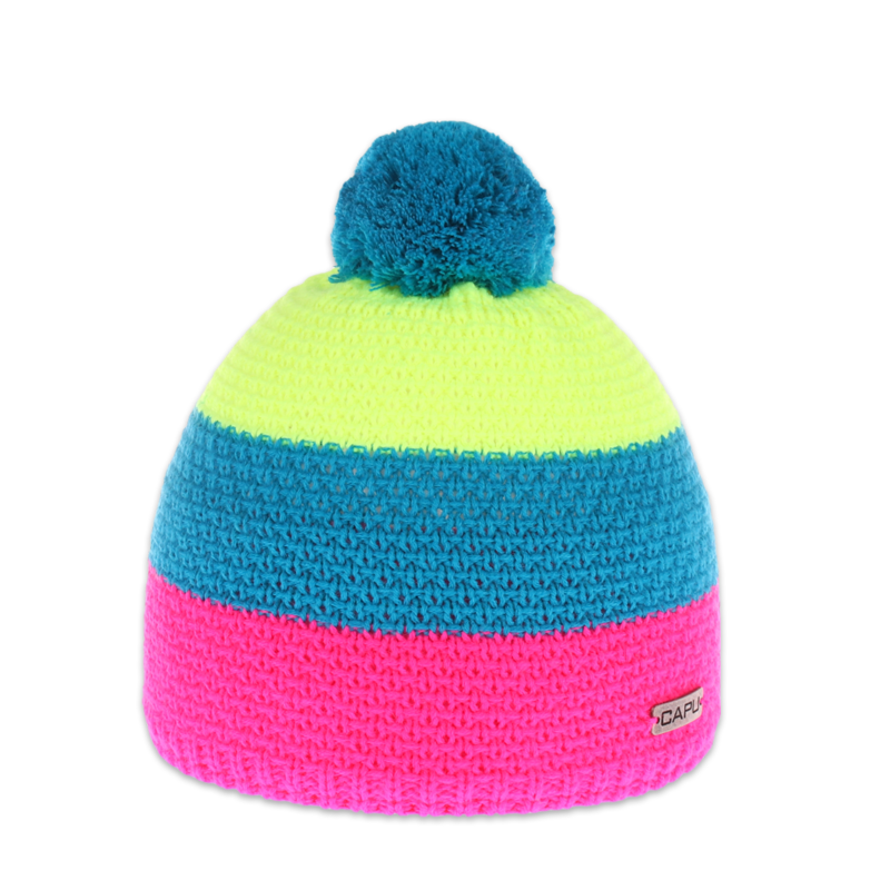 Dětská čepice s akrylovou bambulí