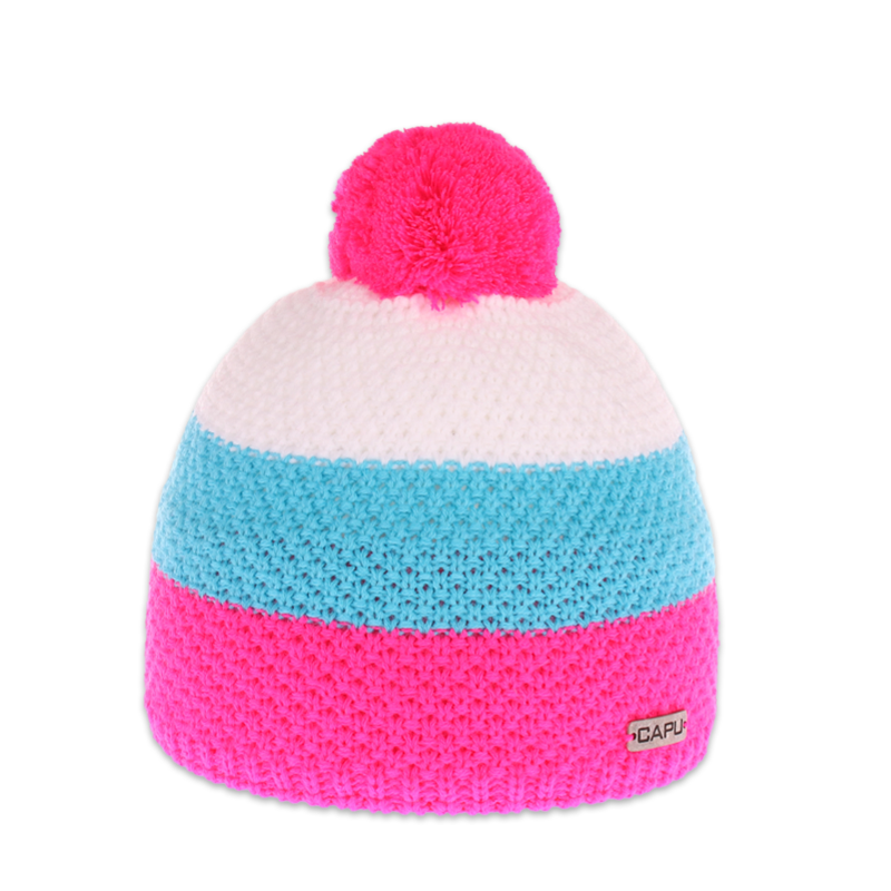 Dětská čepice s akrylovou bambulí