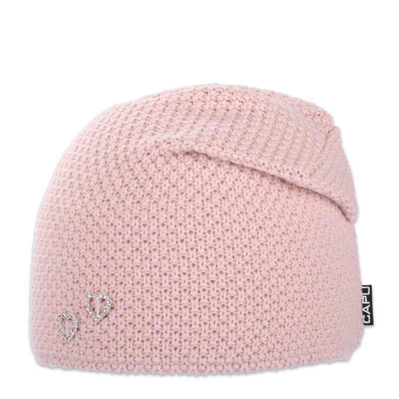 Dětská čepice přepadlá s ozdobou