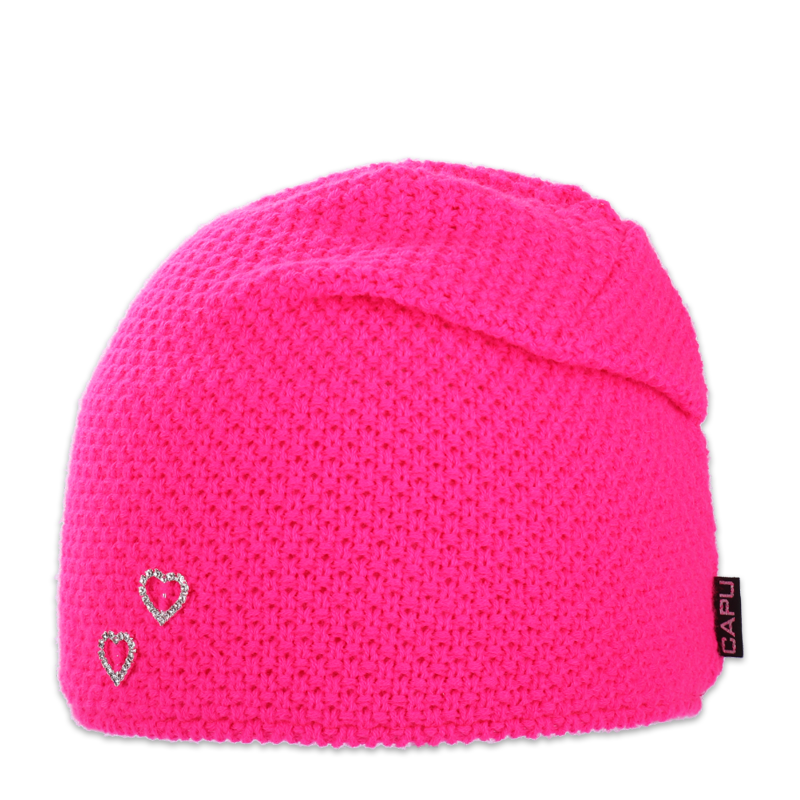 Dětská čepice přepadlá s ozdobou