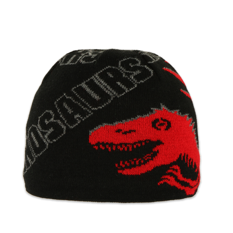 Dětská čepice klasická s dinosaurem