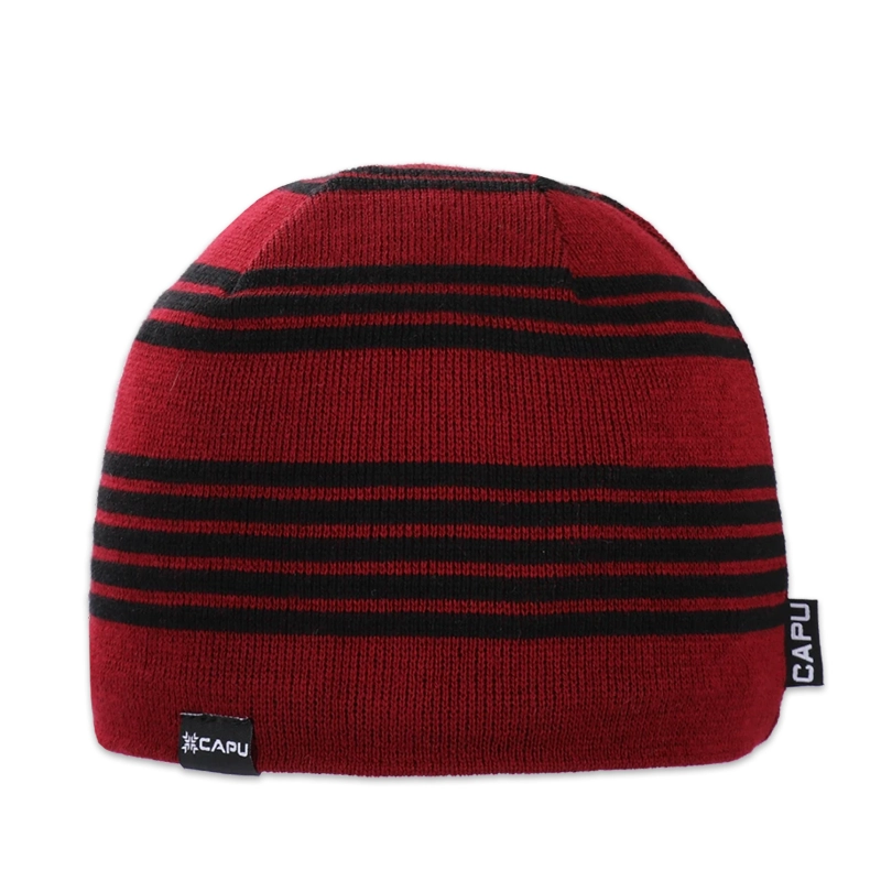 Pánská čepice klasická červená, bordó