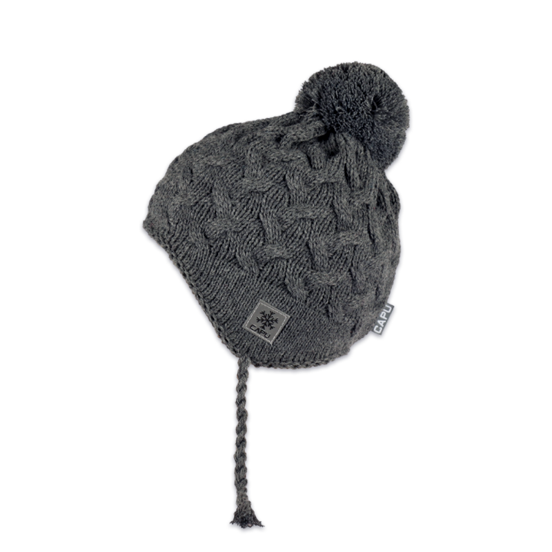 Dětská čepice s akrylovou bambulí na uši