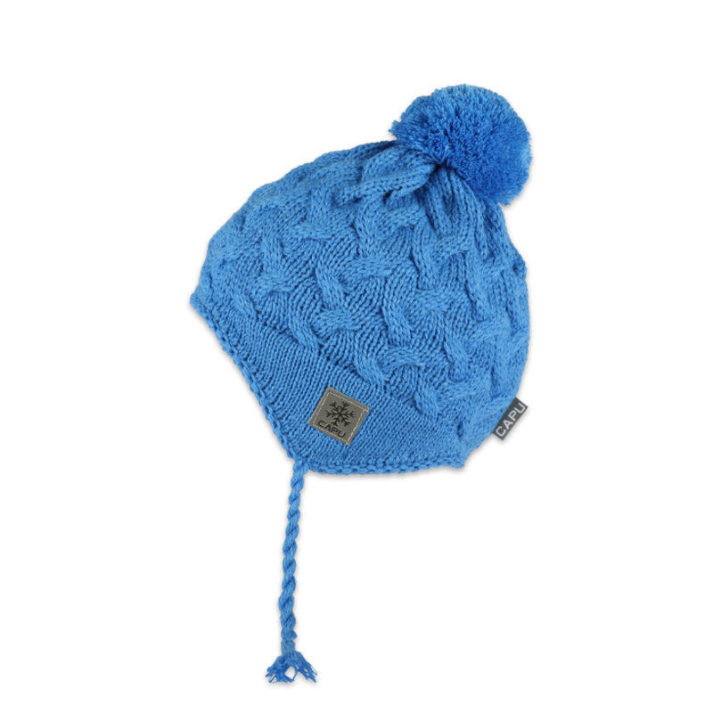 Dětská čepice s akrylovou bambulí na uši