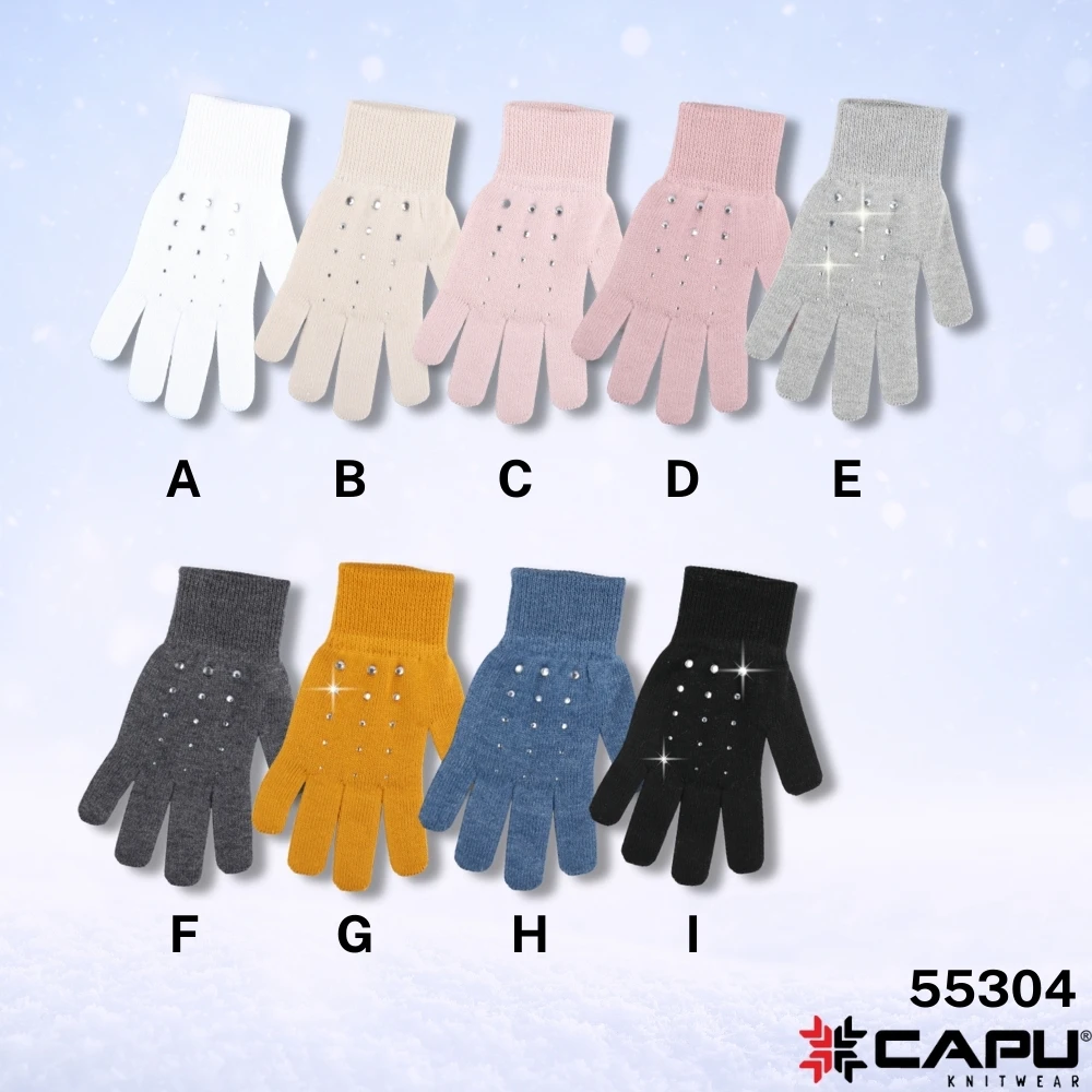 Dámské rukavice s kamínky