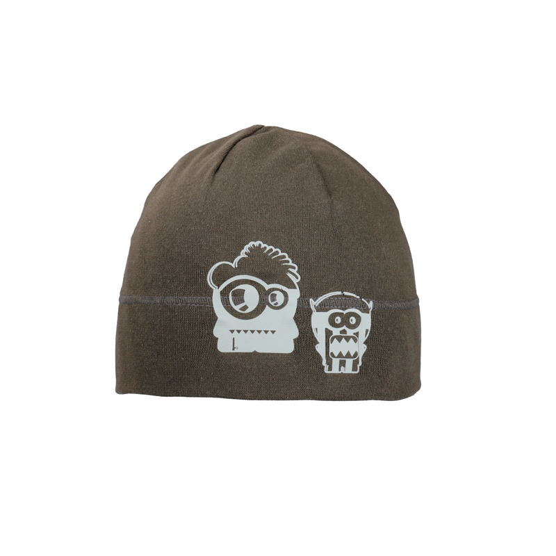 Dětská bavlněná jarní čepice béžová – tenká jednovrstvá (52-56 cm)