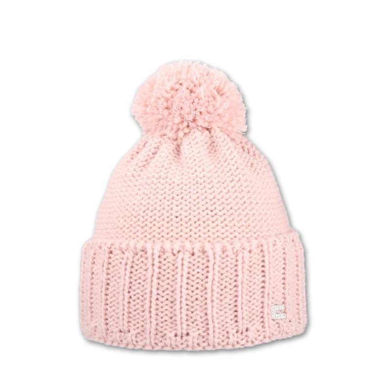 Dámská čepice s akrylovou bambulí - černá