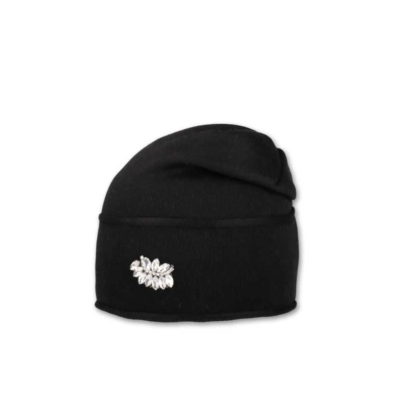 Dámská čepice přepadlá - černá