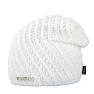 Dámská zimní přepadlá čepice – zateplená flízem, ovčí vlna