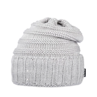 Dámská čepice přepadlá s kamínky