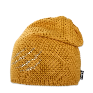 Dámská čepice přepadlá s kamínky