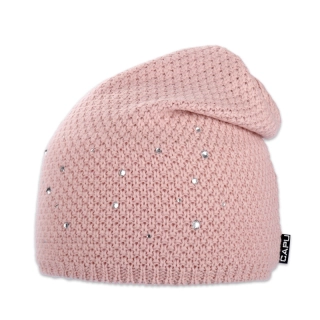 Dámská čepice přepadlá s kamínky