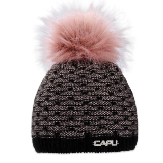 Dámská čepice s bambulí 