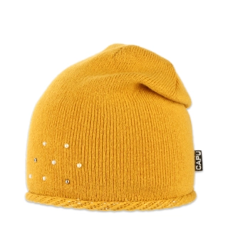 Dámská čepice přepadlá s kamínky