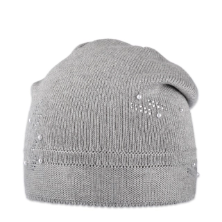 Dámská čepice přepadlá s kamínky