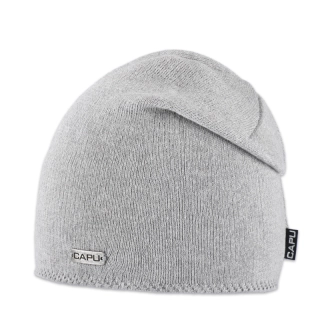 Dámská čepice přepadlá světle šedá