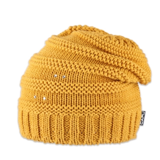 Dámská čepice přepadlá s kamínky