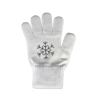 Dámské rukavice s vločkou z kamínků