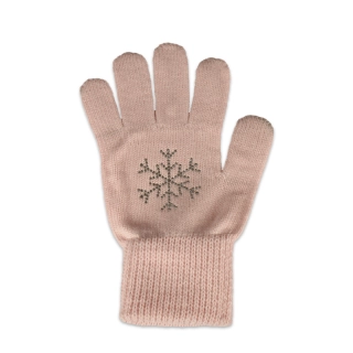 Dámské rukavice s vločkou z kamínků