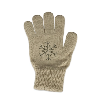 Dámské rukavice s vločkou z kamínků