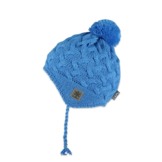 Dětská čepice s akrylovou bambulí na uši