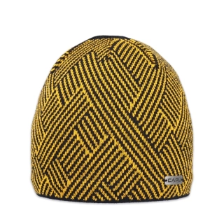 Pánská čepice klasická žlutá, písková, okrová