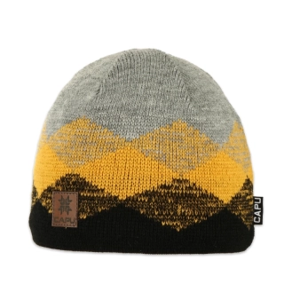 Pánská čepice klasická žlutá, písková, okrová