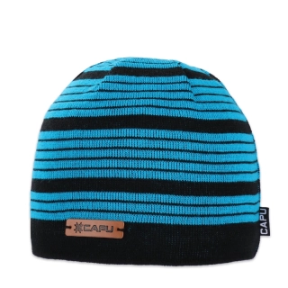 Pánská čepice klasická modrá, tyrkys