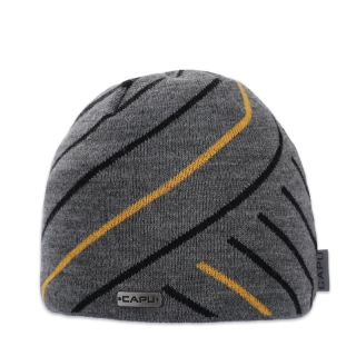 Pánská čepice klasická šedá, žlutá, písková, okrová