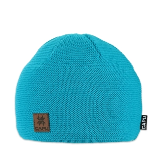 Pánská čepice klasická modrá, tyrkys