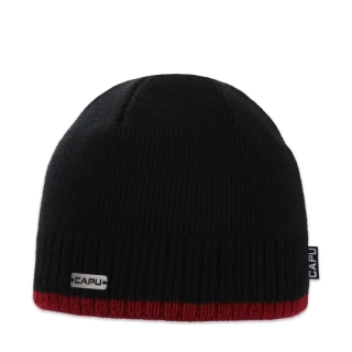 Pánská čepice klasická černá červená bordó