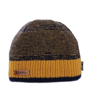 Pánská čepice klasická žlutá písková okrová