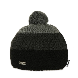 Pánská zimní pletená čepice sportovní – zateplená flízem, bambule