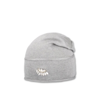 Dámská čepice přepadlá - světle šedá