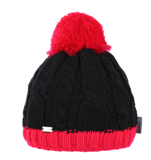 Dámská zimní pletená čepice – zateplená flízem, akrylová bambule