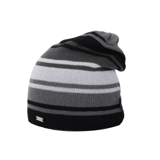 Pánská zimní čepice přepadlá černá šedá