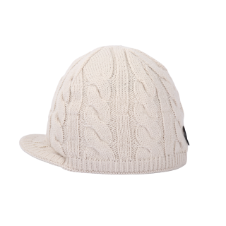 Dámská zimní pletená čepice s kšiltem– zateplená flízem